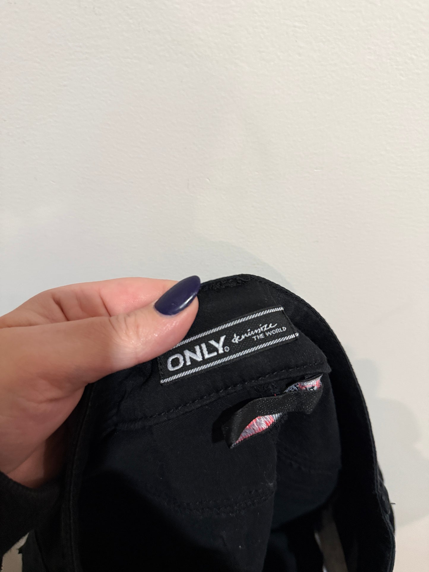 ONLY Black Skinny Jeans with Zip Pocket Detail