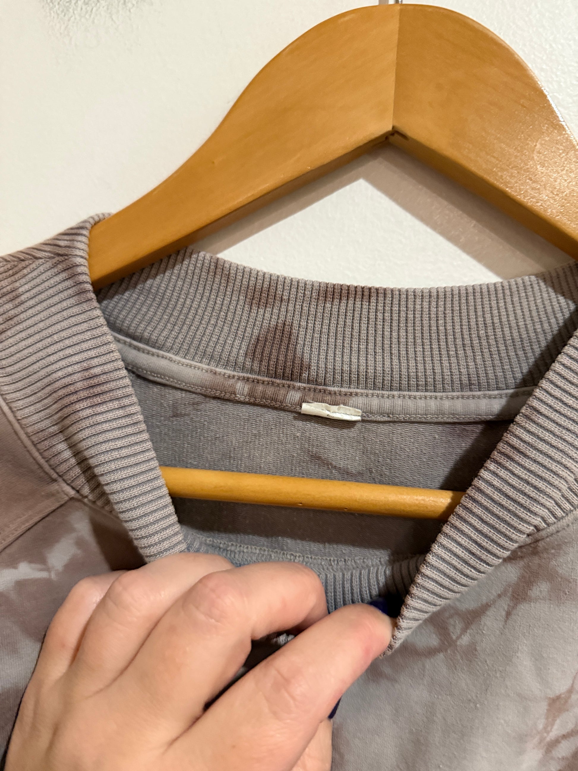 Unbranded Tie-Dye Grey Pullover Sweatshirt