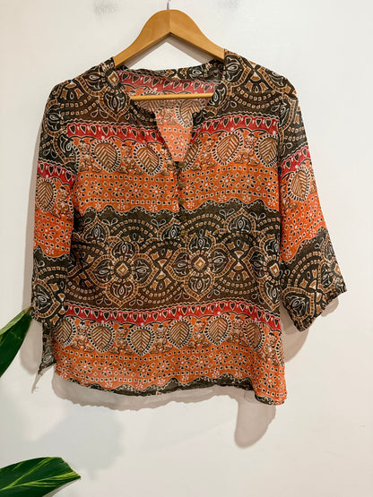 Unbranded Boho Paisley Print Blouse