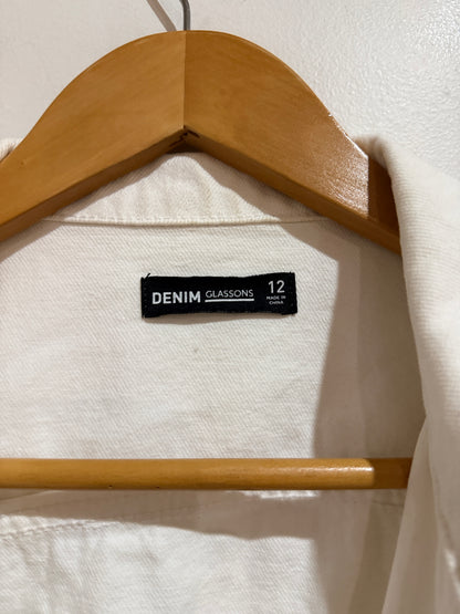 Glassons White Denim Jacket - Size 12