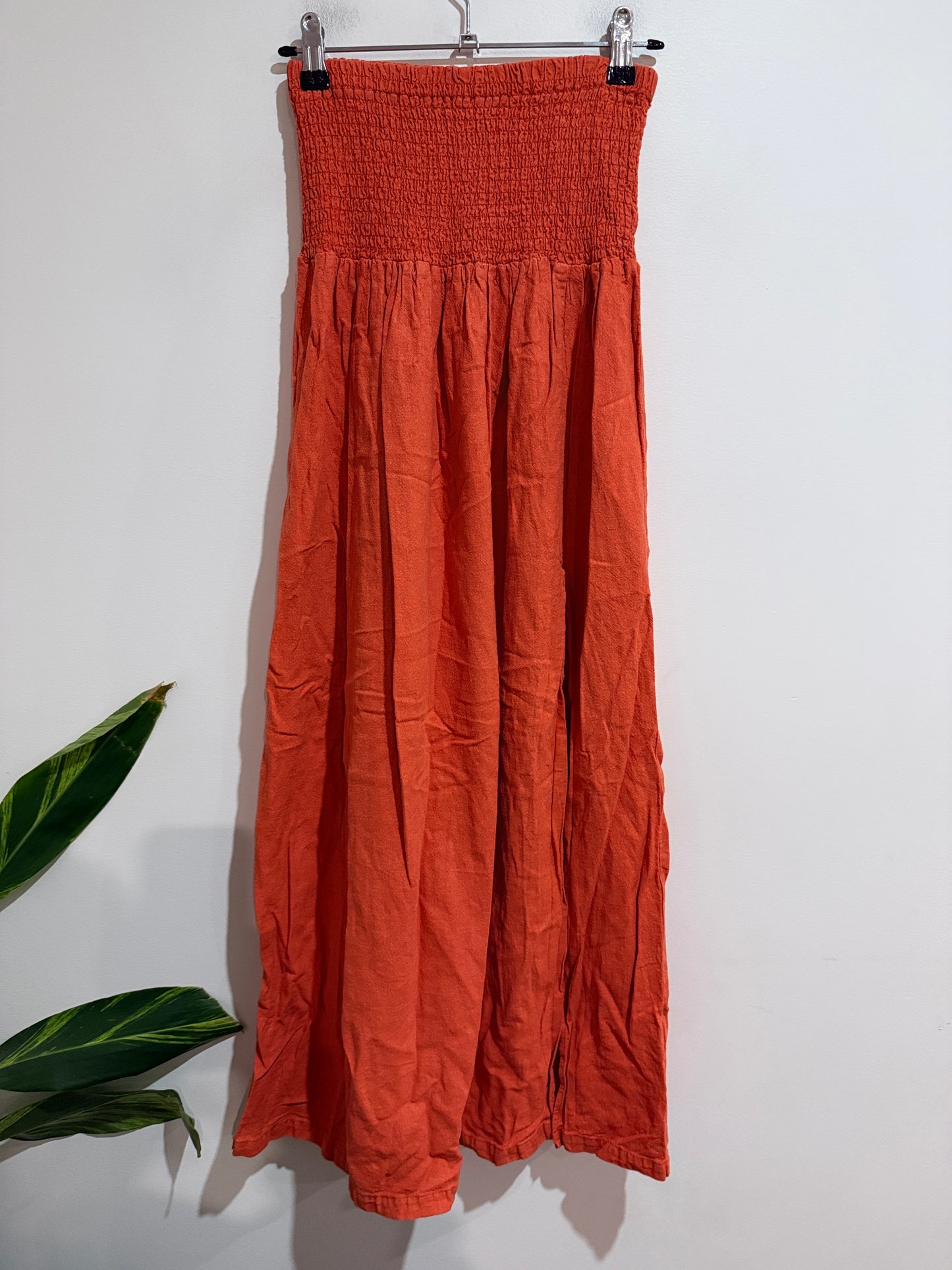 Glassons Orange Textured Strapless Maxi Skirt - Size 10
