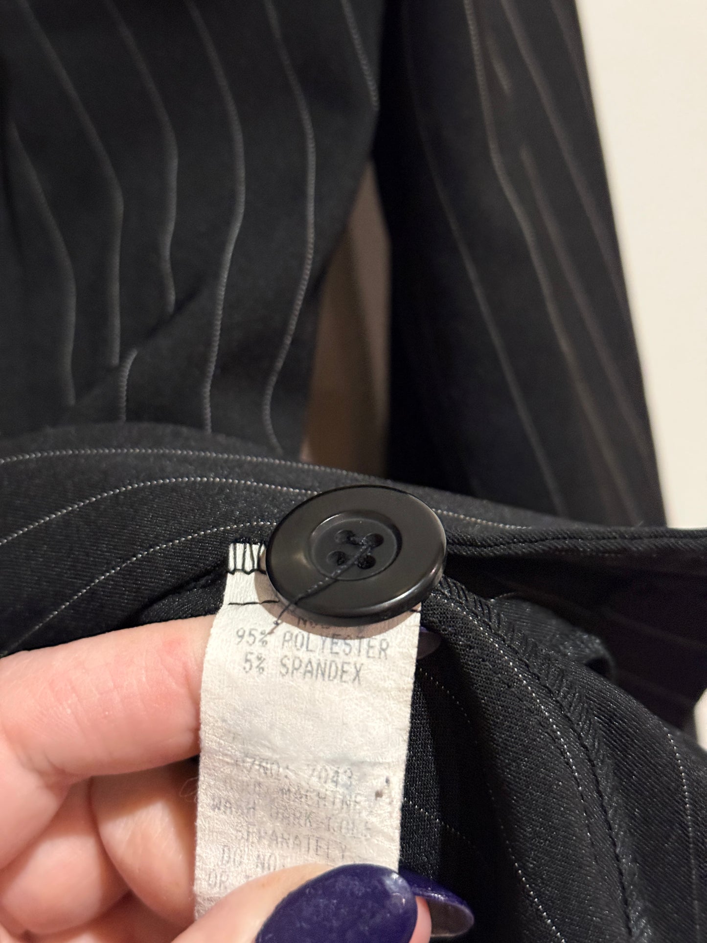 Pagoni Black Pinstripe Blazer - Size 10