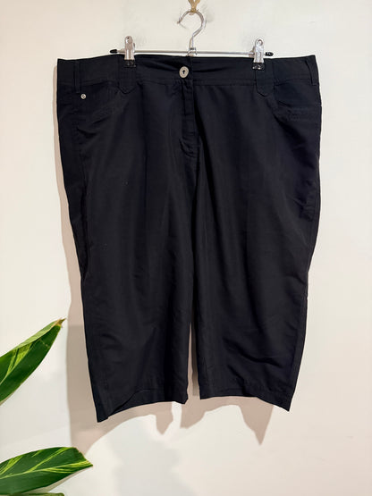 Resort Black Cropped Capri Pants