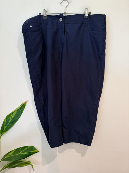 Resort Navy Cropped Capri Pants