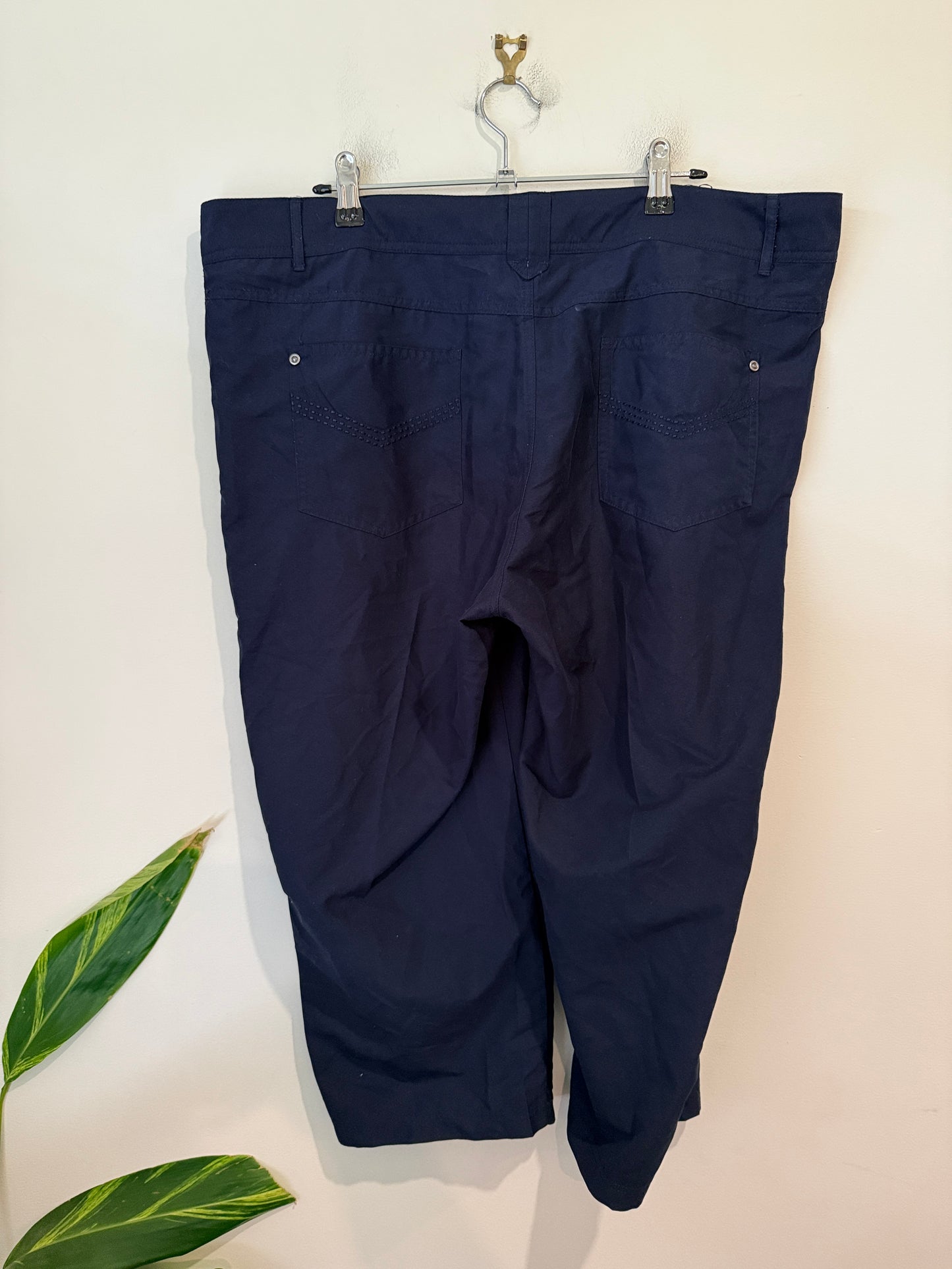 Resort Navy Cropped Capri Pants