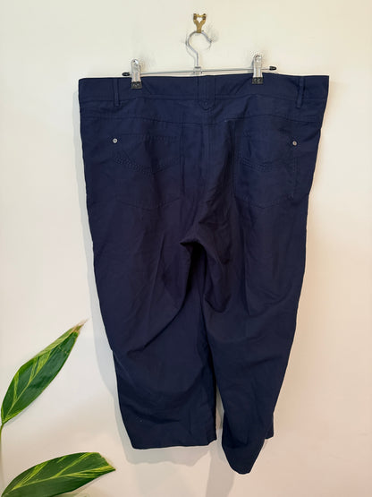 Resort Navy Cropped Capri Pants
