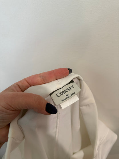 Concept White Cropped Pants