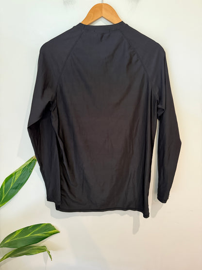 H&H Black Long Sleeve Rash Guard - Size L