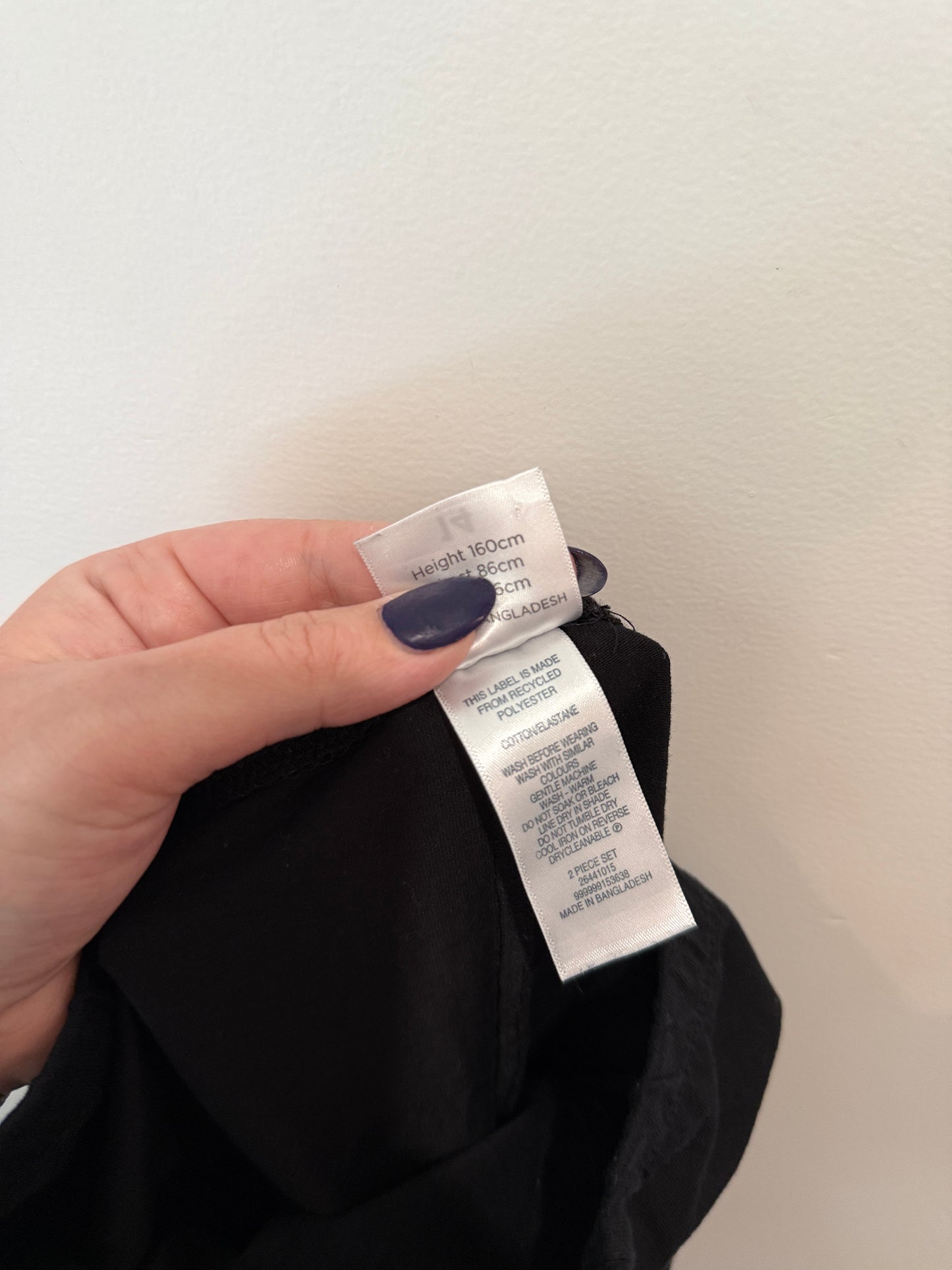 Unbranded Black Bike Shorts - Size 14
