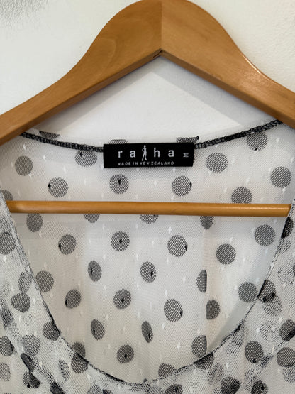 Raiha Sheer Polka Dot Mesh Dress