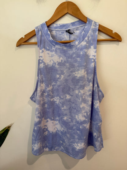BODY Blue Tie-Dye Racerback Tank - Size M