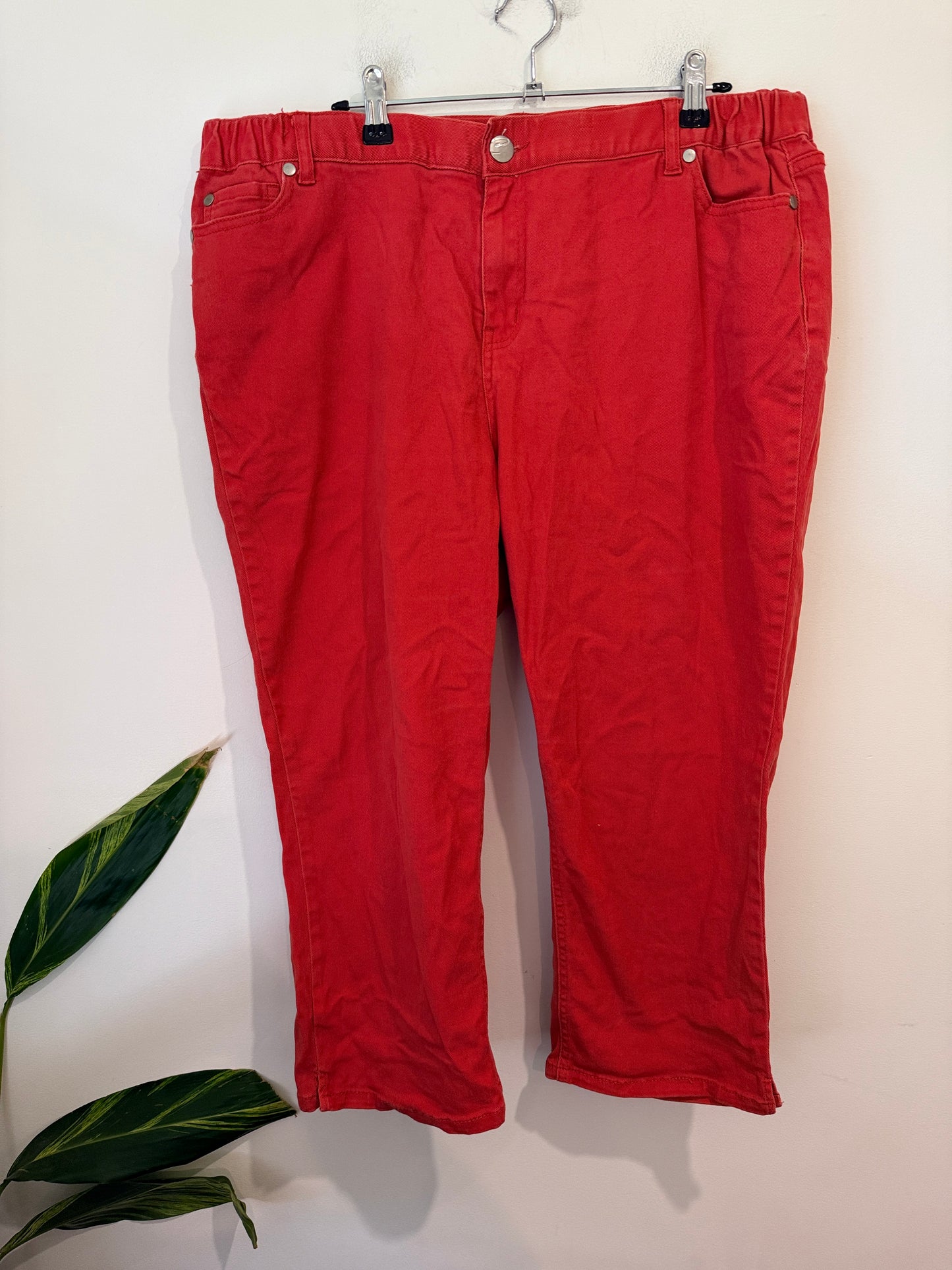 Capture Red Cropped Pants
