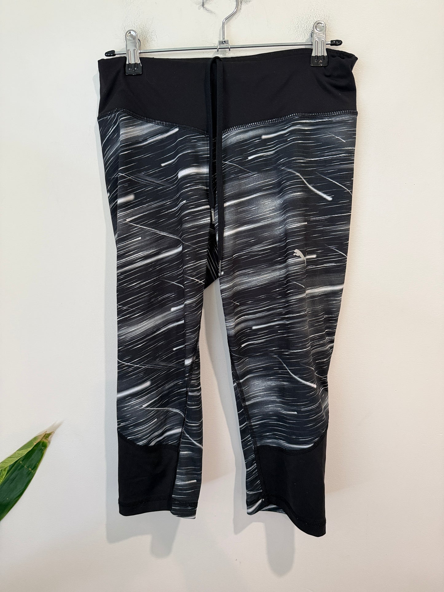 Puma Black Print Cropped Leggings