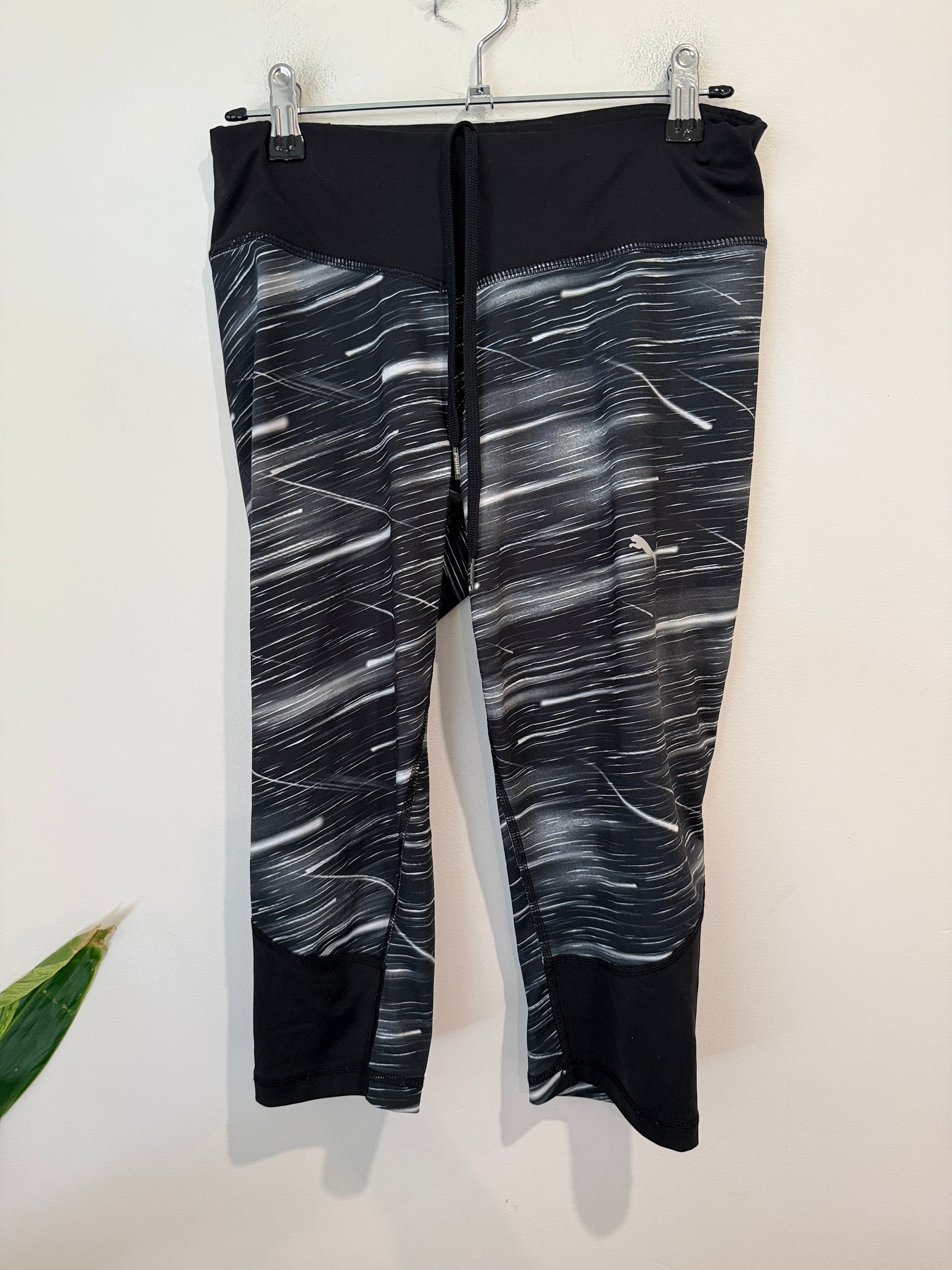 Puma Black Print Cropped Leggings