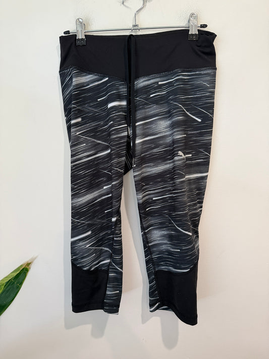 Puma Black Print Cropped Leggings