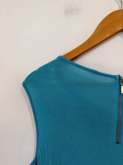 Unbranded Turquoise Crochet Overlay Top