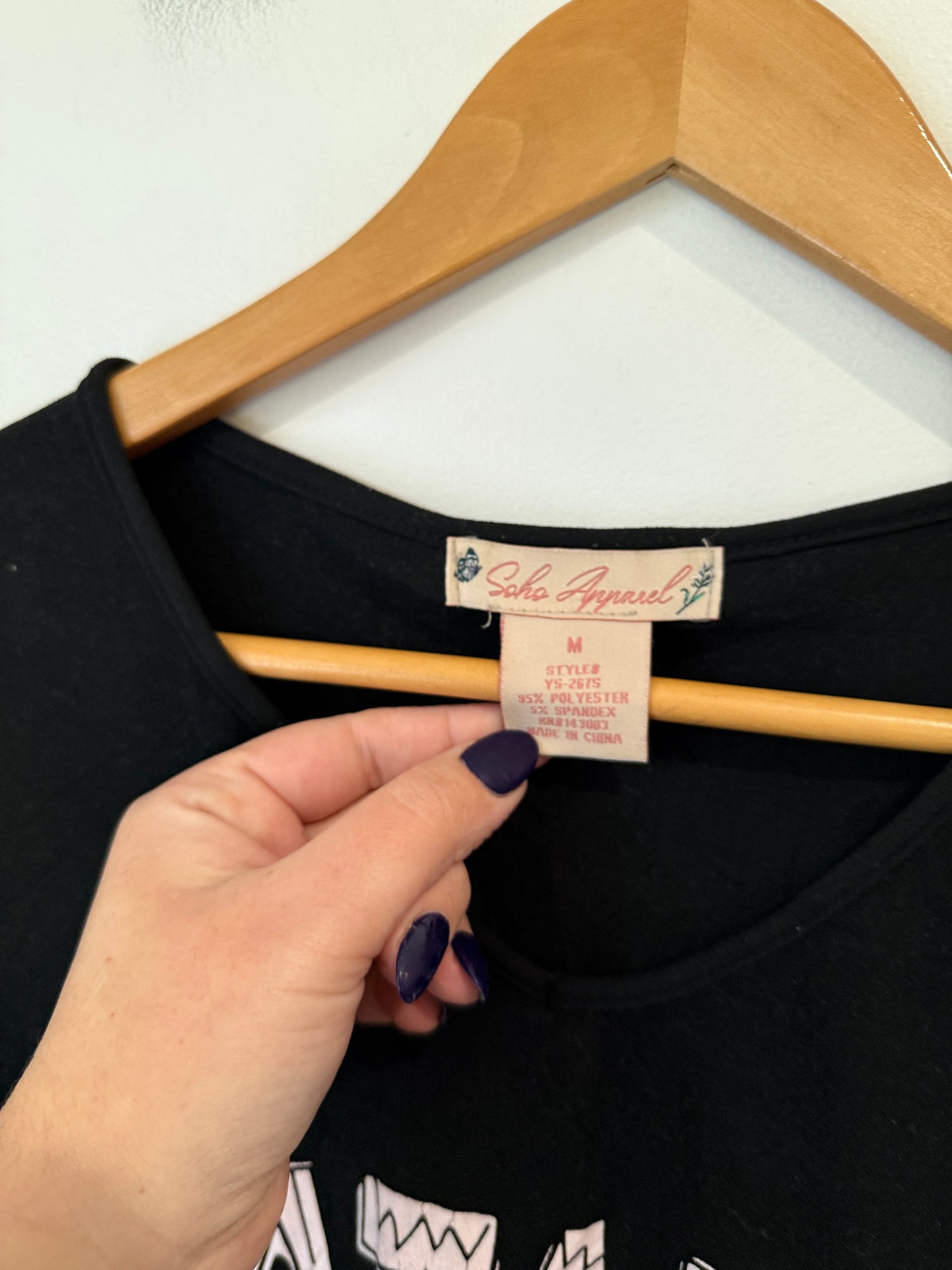 Country Club Collection Black Mairangi Bay Fishing Club Tee - Size 10