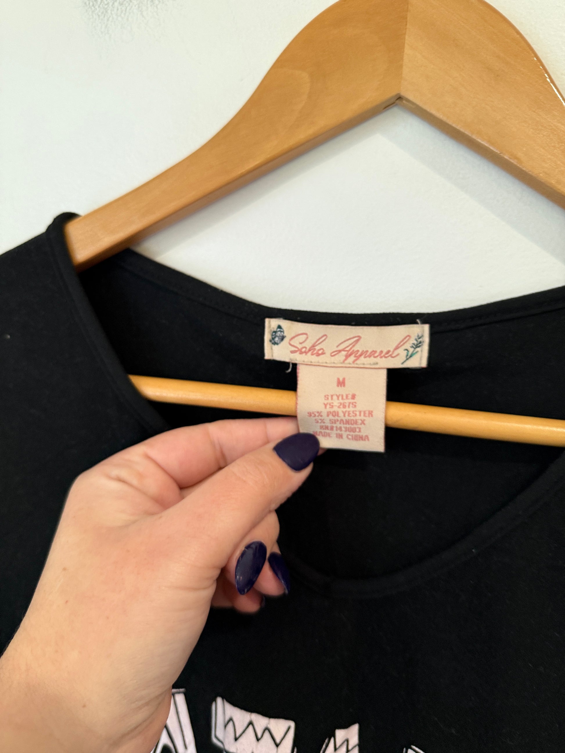 Country Club Collection Black Mairangi Bay Fishing Club Tee - Size 10