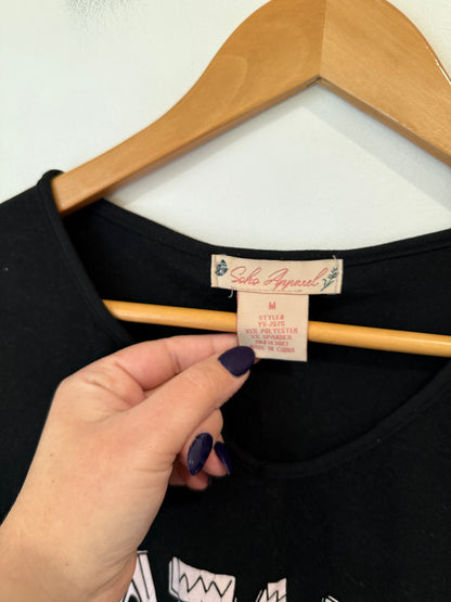 Country Club Collection Black Mairangi Bay Fishing Club Tee - Size 10