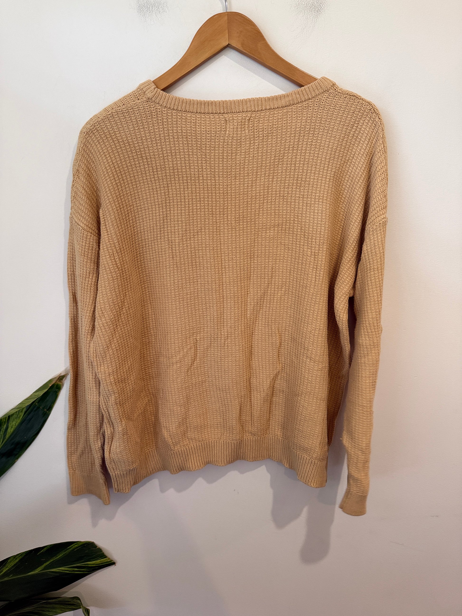 Cotton On Camel Waffle Knit Jumper