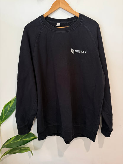 Deltar Black Crew Neck Sweatshirt