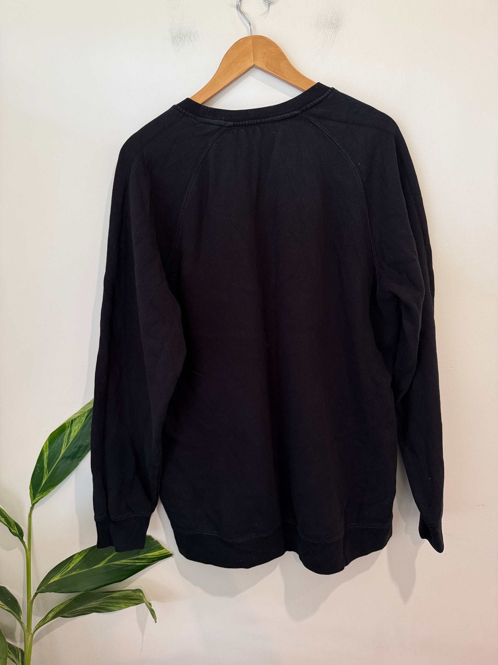 Deltar Black Crew Neck Sweatshirt