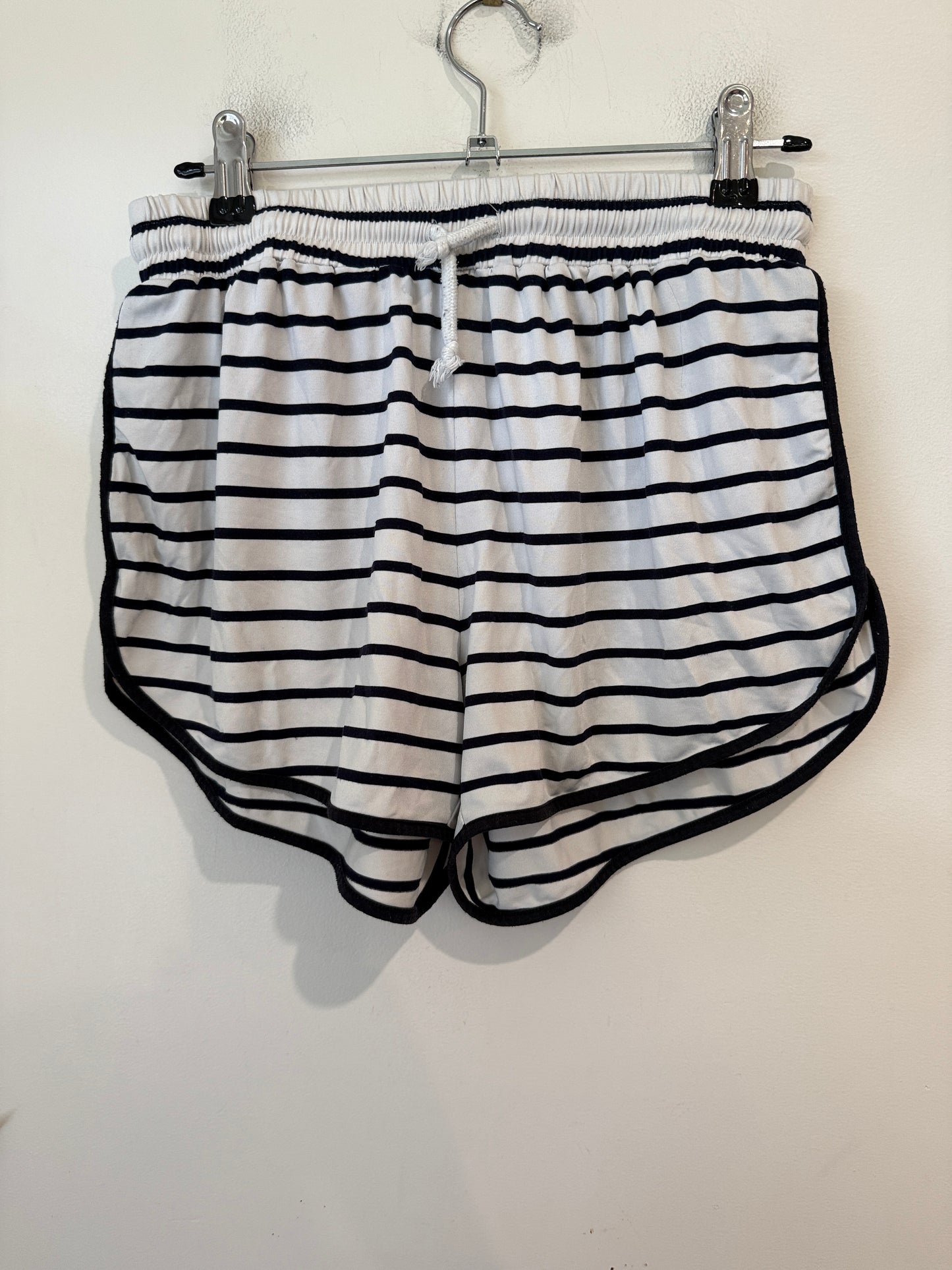 Elwood Navy and White Striped Drawstring Shorts