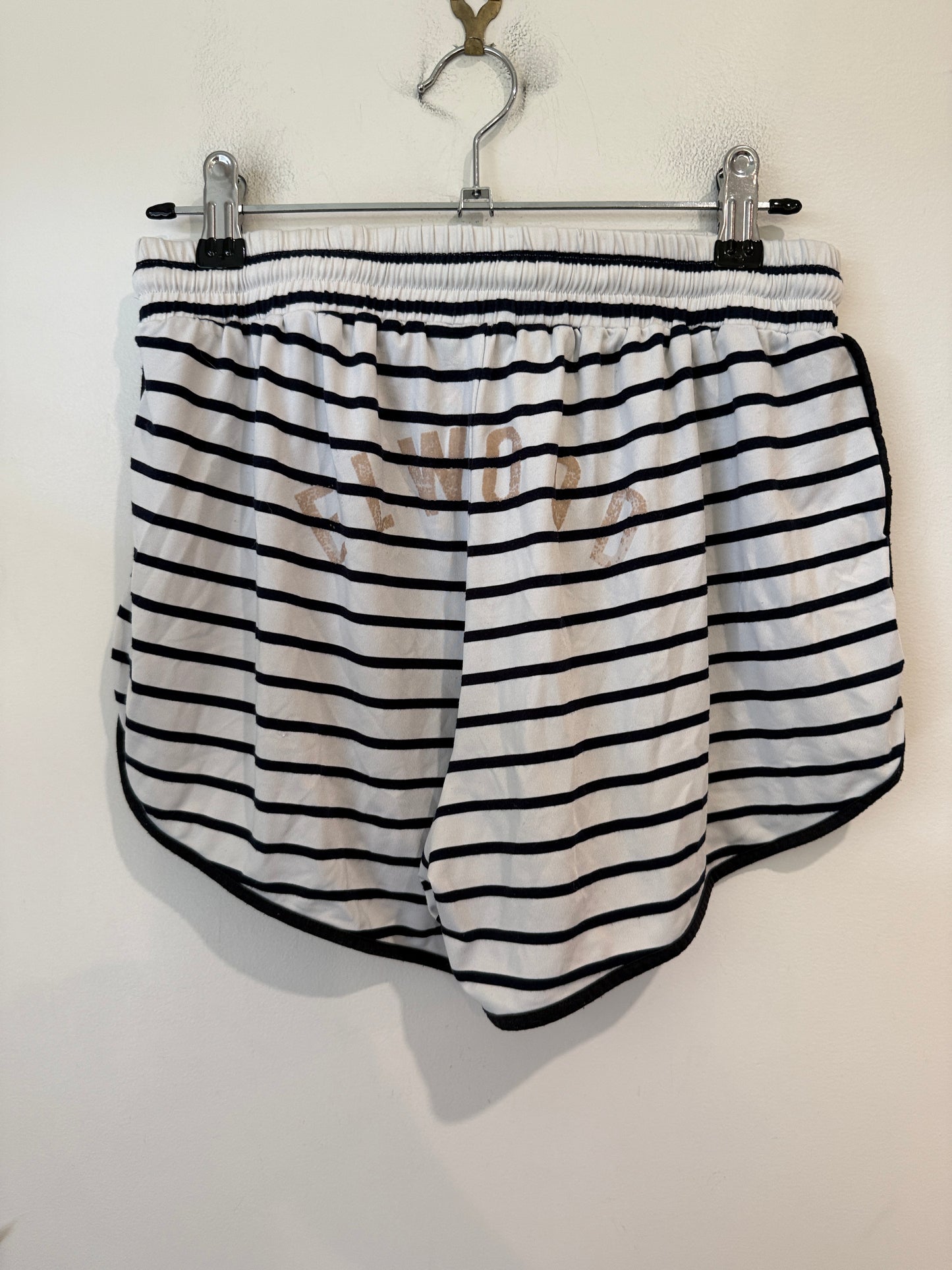 Elwood Navy and White Striped Drawstring Shorts