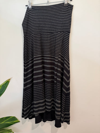 Spirit Grey and Black Striped Maxi Skirt - Size S