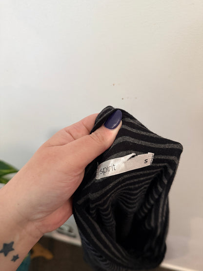 Spirit Grey and Black Striped Maxi Skirt - Size S