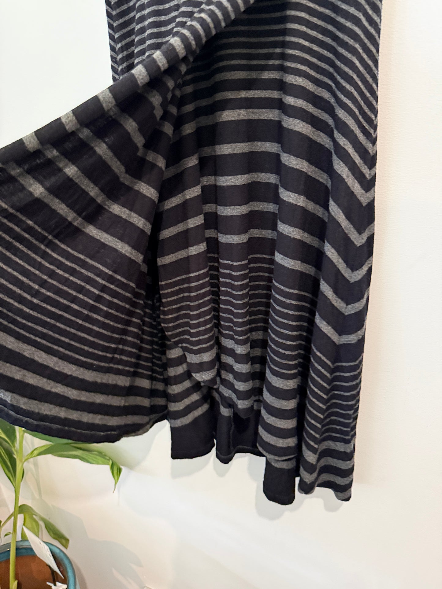 Spirit Grey and Black Striped Maxi Skirt - Size S