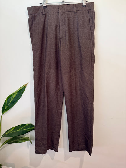 H&M Men's Brown Relaxed Fit Trousers