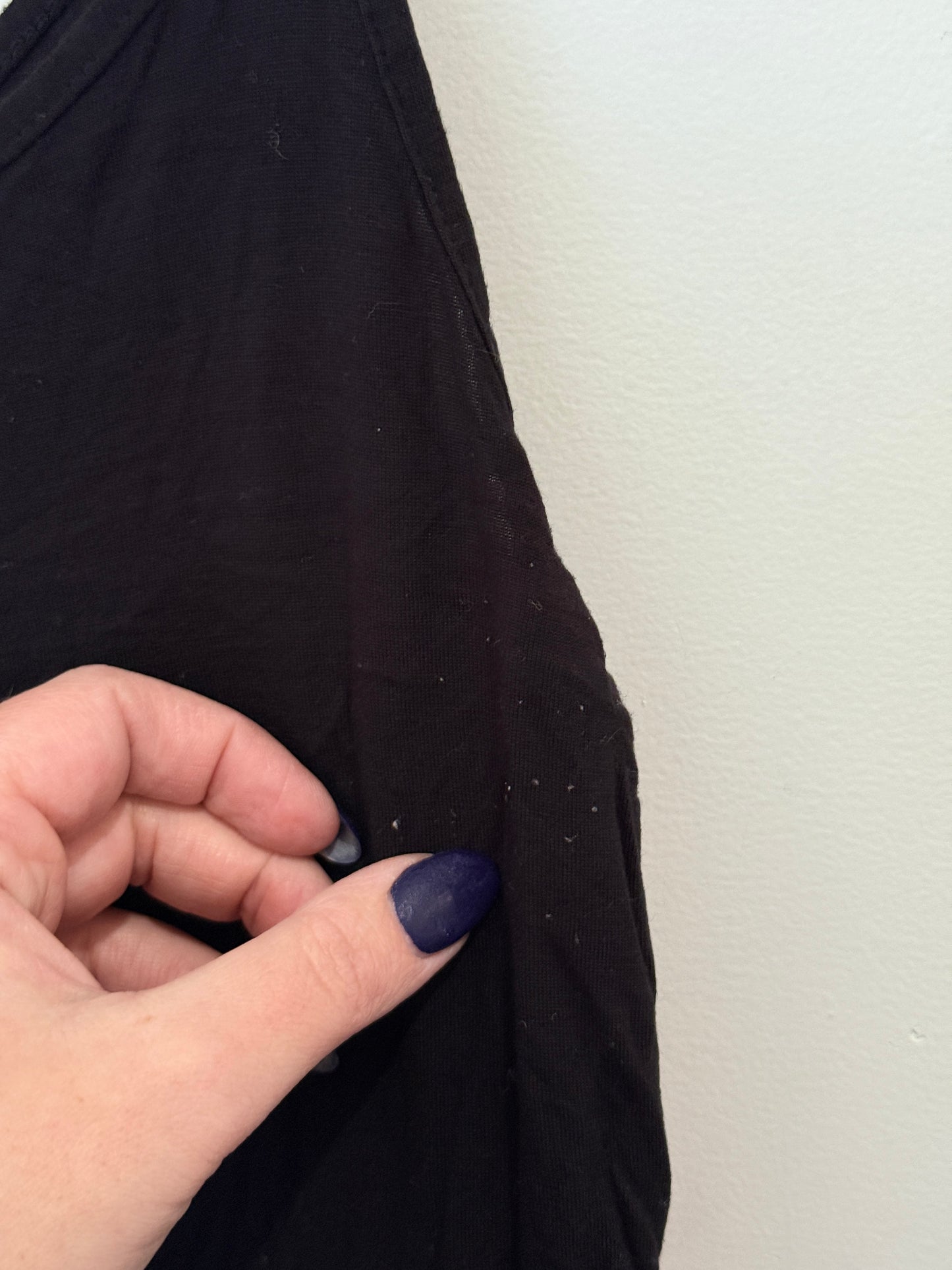 Divided Black Slip Mini Dress - Size M