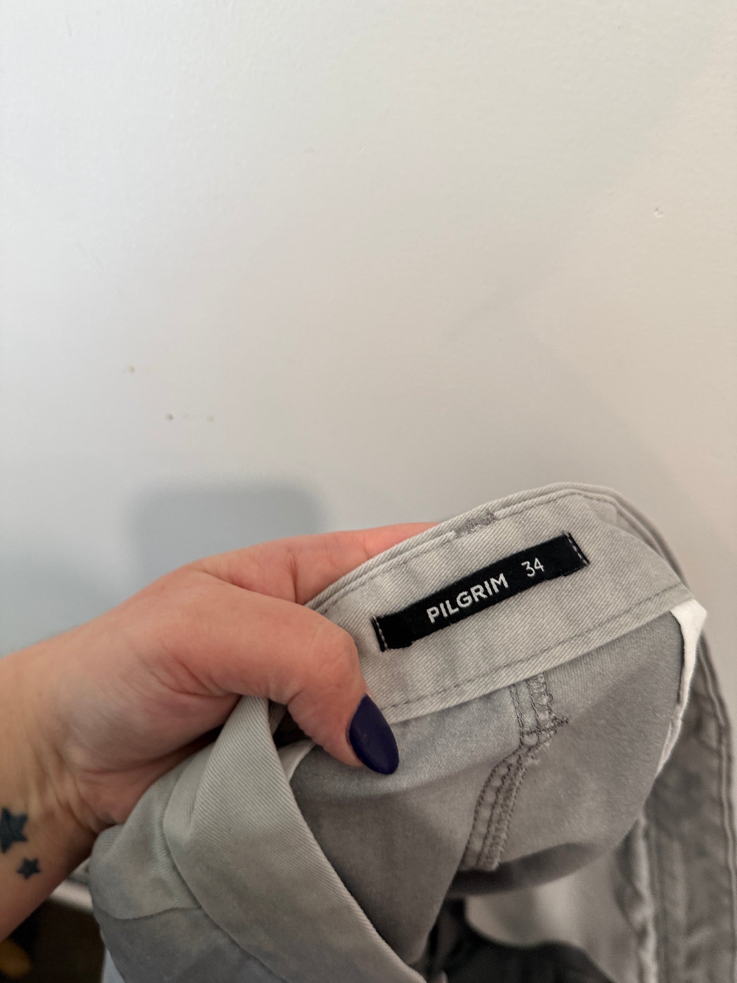 Pilgrim Men's Grey Chino Shorts - Size 34