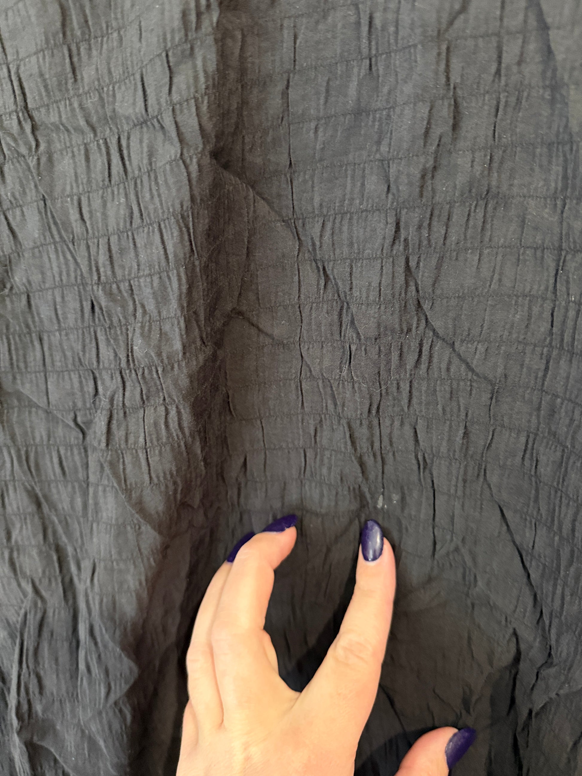 Perfectionary Black Crinkle Texture Top - Size 12