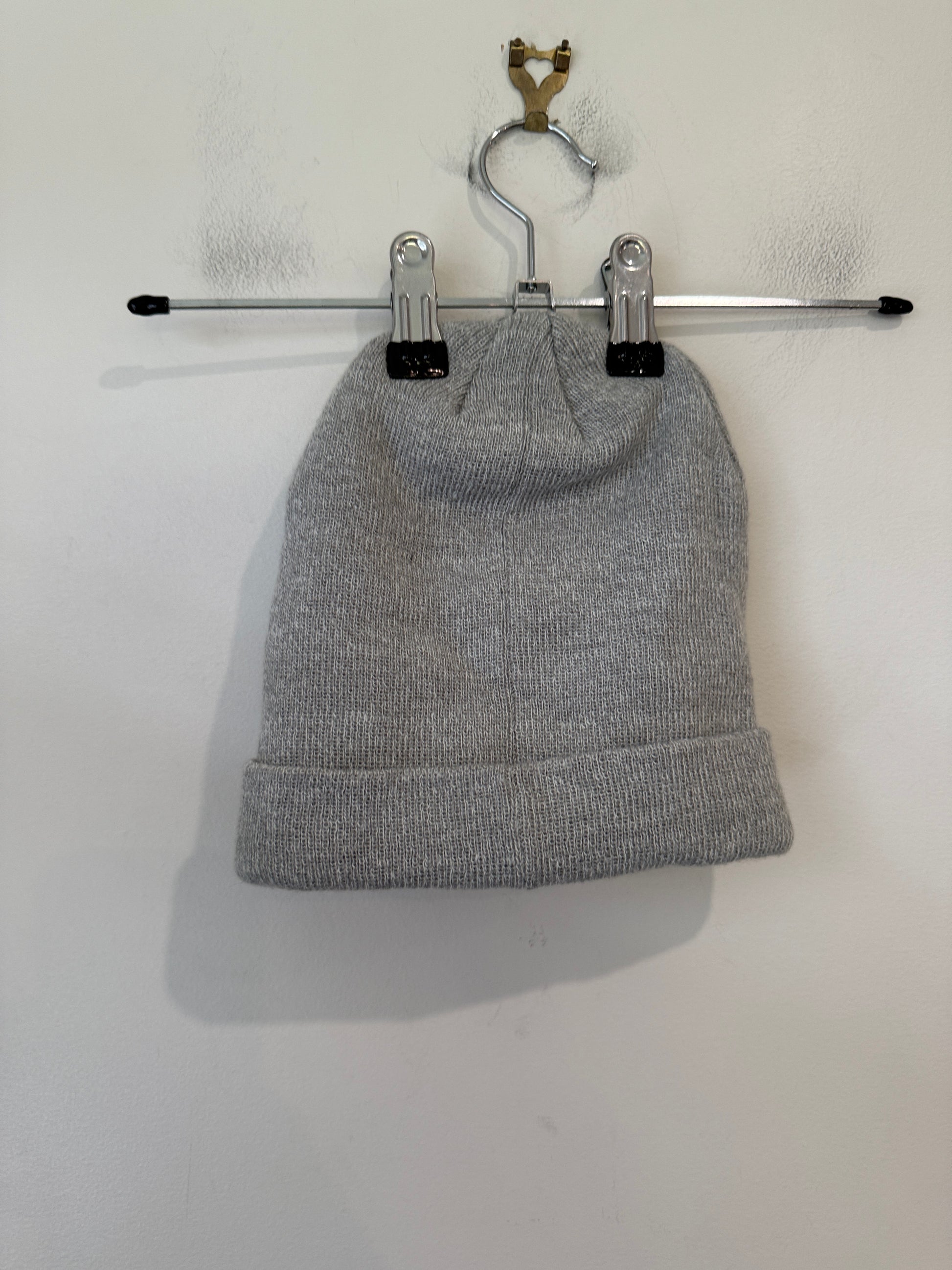 Grey Beanie with Gold Weekend Embroidery