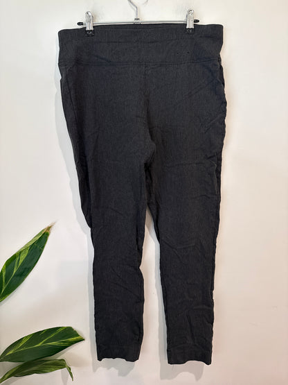 Whistle Charcoal Grey Pull-On Skinny Pants - Size L