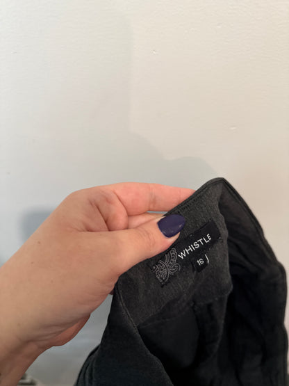 Whistle Charcoal Grey Pull-On Skinny Pants - Size L
