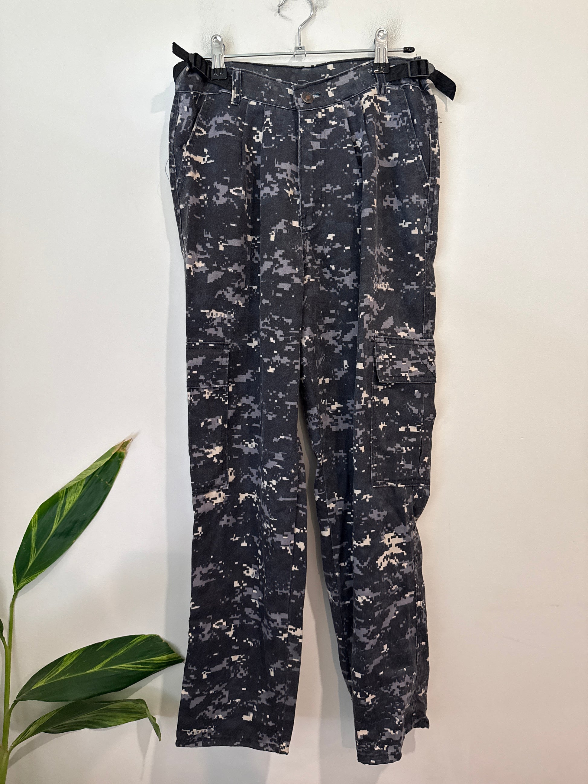 Navy Digital Camo Cargo Utility Pants