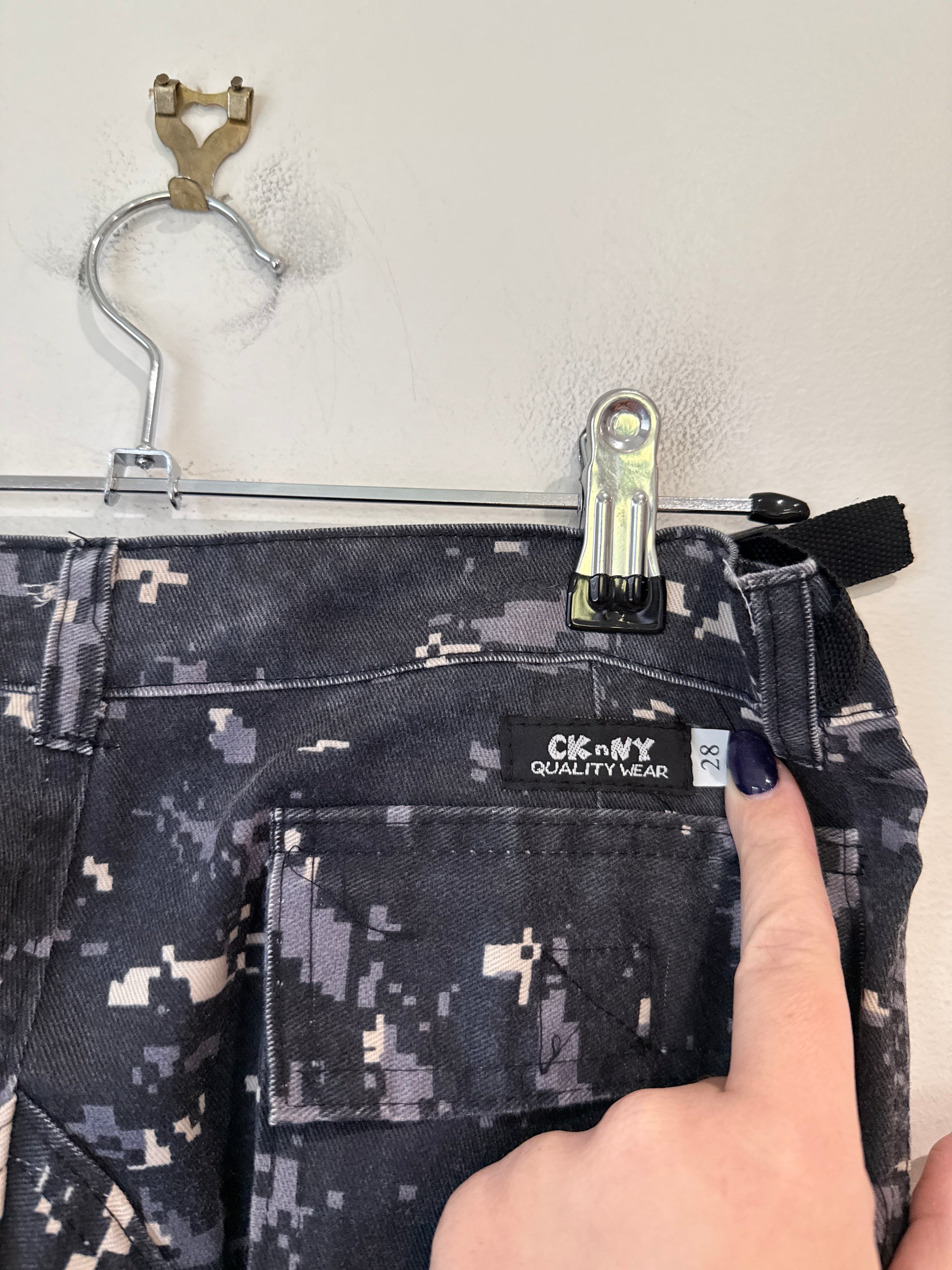 Navy Digital Camo Cargo Utility Pants