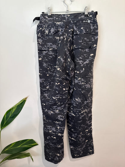 Navy Digital Camo Cargo Utility Pants