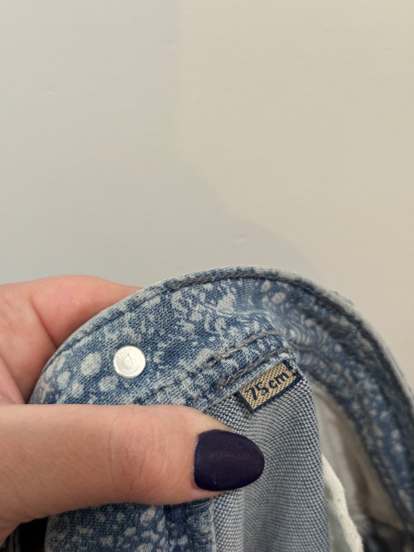Italico Acid Wash Marble Print Skinny Jeans