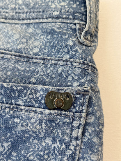 Italico Acid Wash Marble Print Skinny Jeans