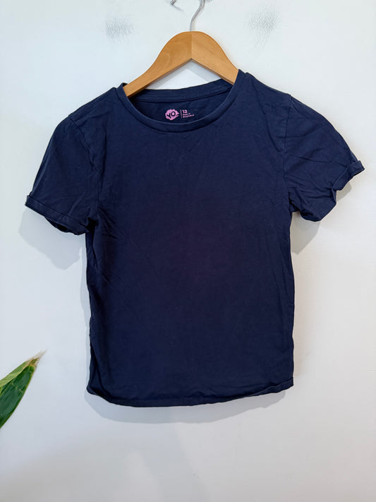 Kids Navy Crew Neck Tee - Size 12