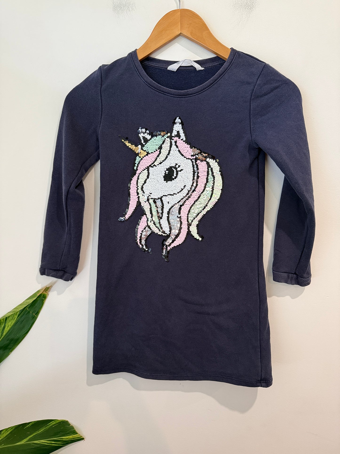 H&M Kids Navy Sequin Unicorn Top