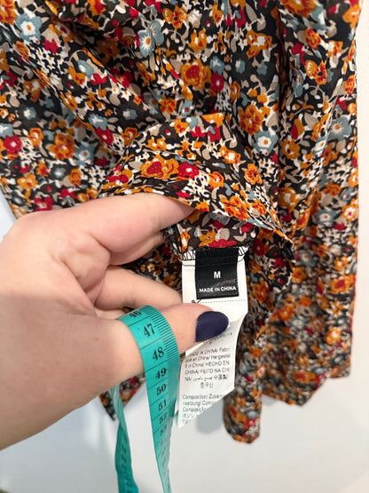 Brand Unknown Multicolour Floral Halter Top Size M U/arm to U/arm 51cm