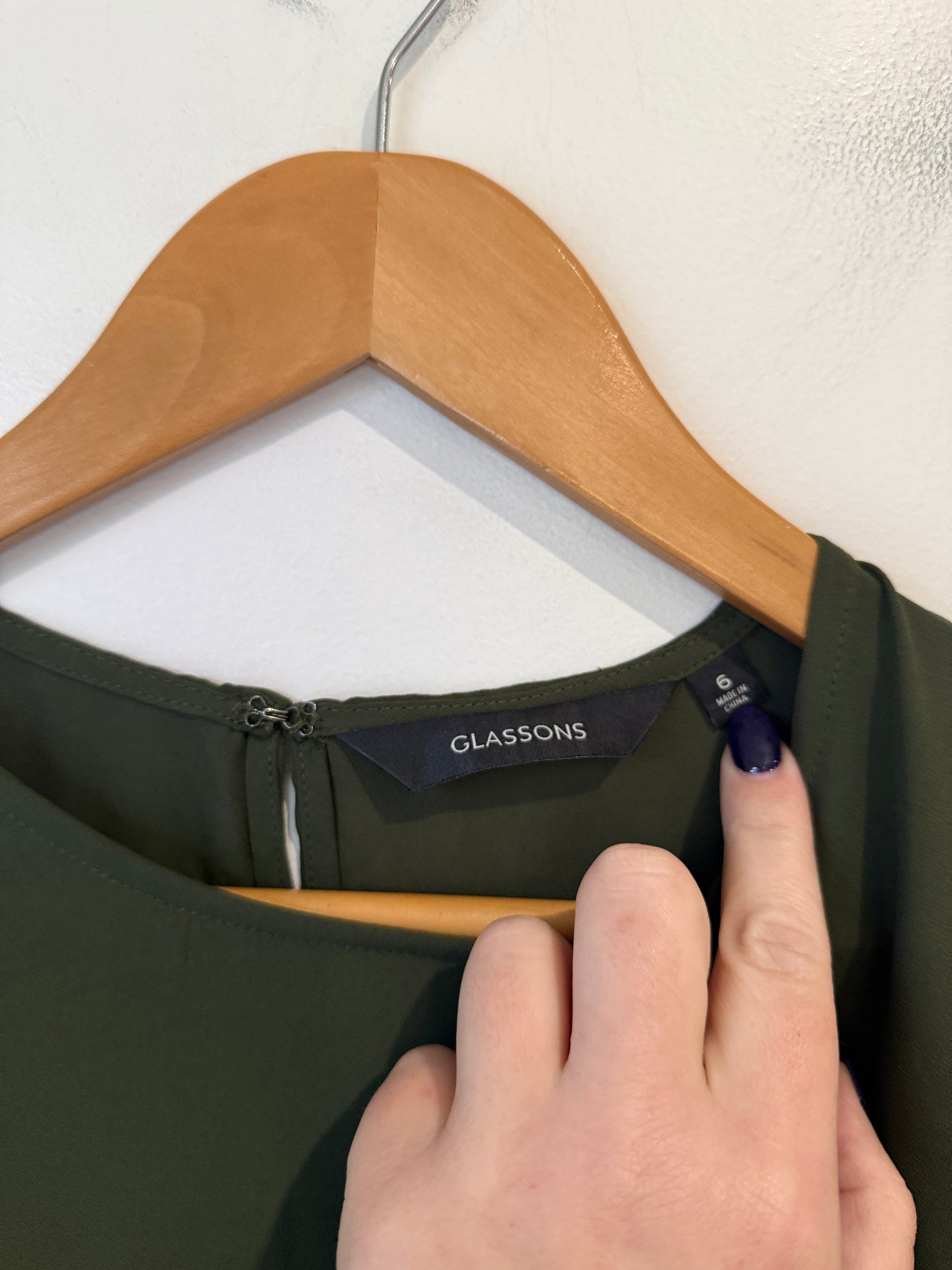 Glassons Peplum Blouse Size 6