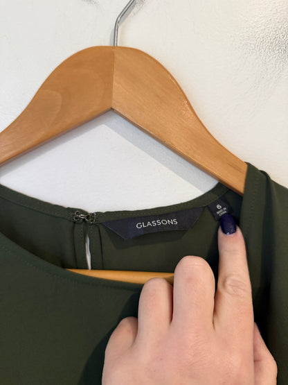 Glassons Peplum Blouse Size 6