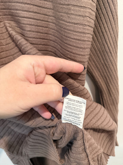 Glassons Taupe Ribbed Knit Sweater Size S