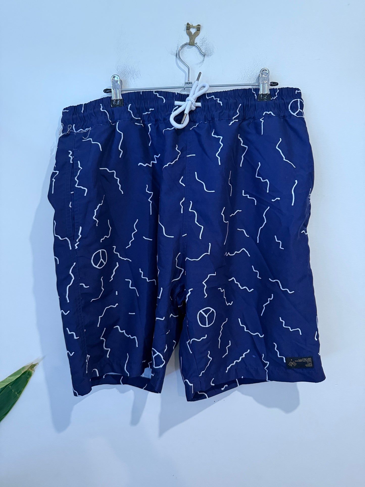 I Love Ugly Peace Sign Print Board Shorts Size XXL